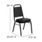 Emma and Oliver Trapezoidal Back Stacking Banquet Dining Chair - 2.5" Thick Seat